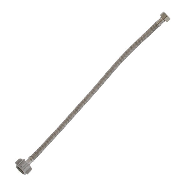 Jones Stephens 1/2in. FIP x 7/8in. BC x 20in Braided Stainless Steel Toilet Connector S04226 - main